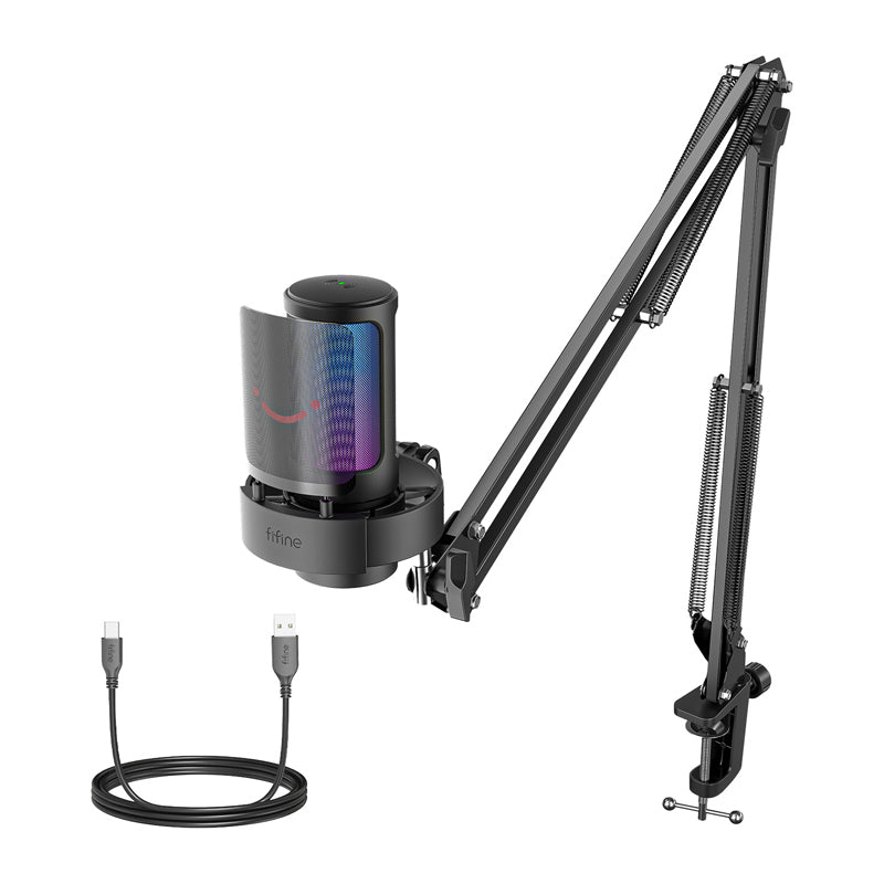 Fifine A8T condenser microphone with handle (black) - Image 2