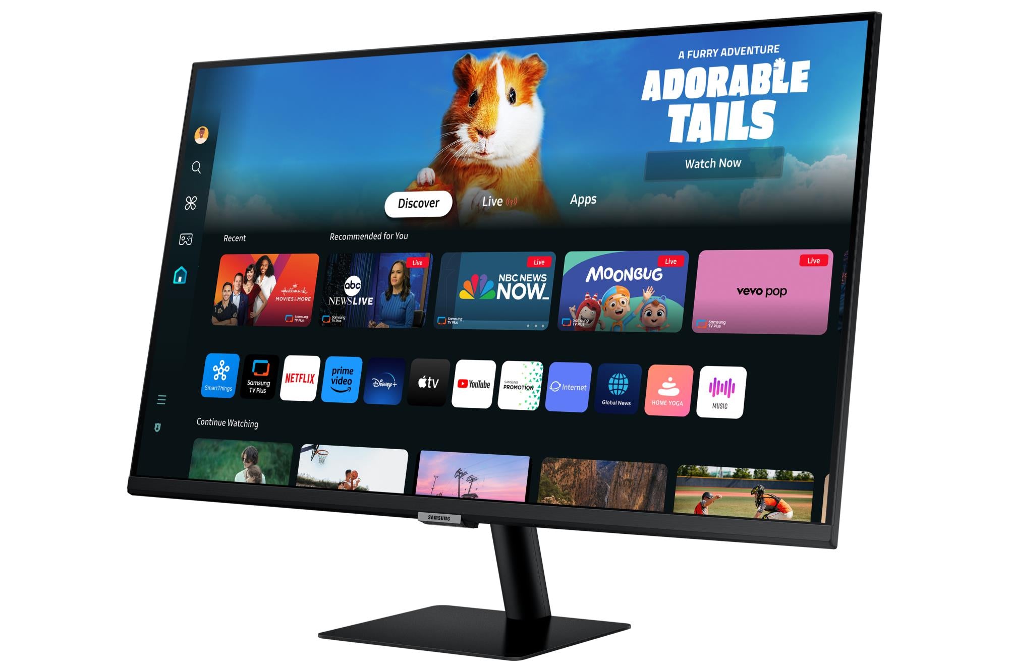 LCD Monitor SAMSUNG 27" TV Monitor/Smart Panel VA 1920x1080 16:9 60Hz Matte 4 ms Speakers Tilt Colour Black LS27DM500EUXDU