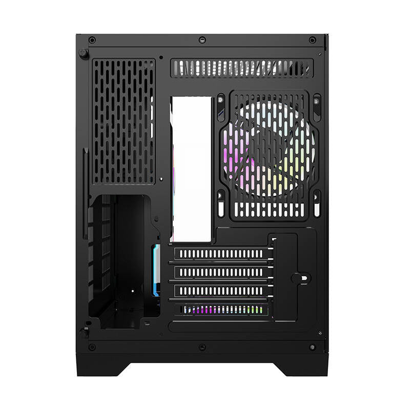 Darflash FT350 Computergehäuse + 5 aRGB-Lüfter (schwarz)