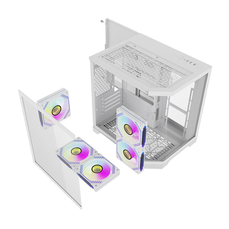 Darflash FT350 computer case + 5 aRGB fans (white) - Product Image 10