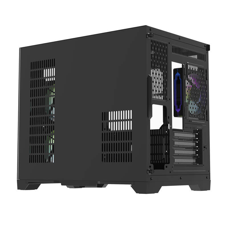 Darflash FT418 Computergehäuse + 6 aRGB-Lüfter (schwarz)