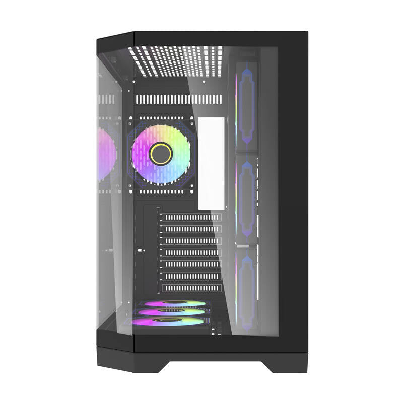 Darflash FT418 PRO Computergehäuse + 7 aRGB-Lüfter (schwarz)