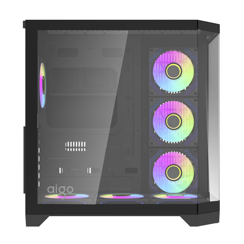 Darflash FT418 PRO Computergehäuse + 7 aRGB-Lüfter (schwarz)