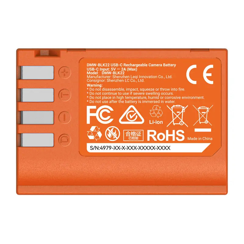 Camera battery SMALLRIG DMW-BLK22 (orange) - Image 5