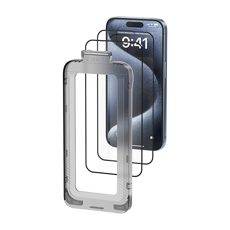 Vention KUKTCA-10 Panzerglas für iPhone 15 + Applikator