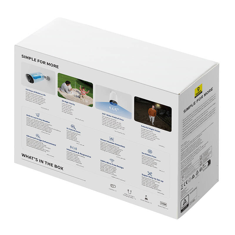 Baseus B1 2k Outdoor Camera (White) - Product Image 7