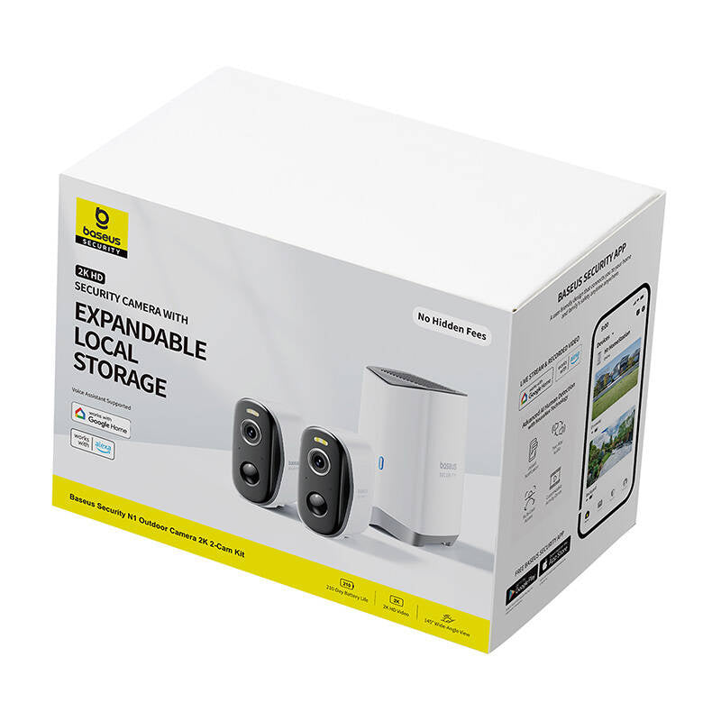 Baseus N1 2K Outdoor Camera Set of 2 (White) - Product Image 5
