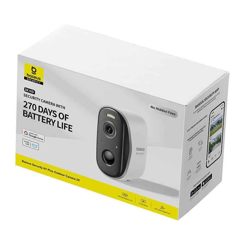 Baseus N1 Plus Outdoor Camera (White) - Product Image 4