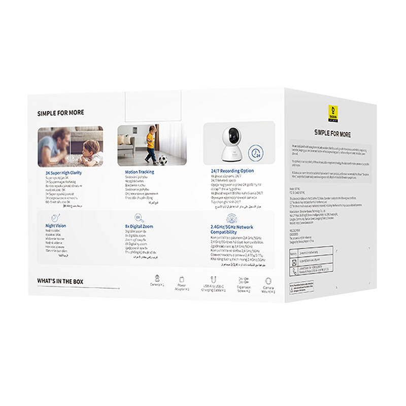 Baseus P1 3K Indoor Camera (White) - Product Image 9