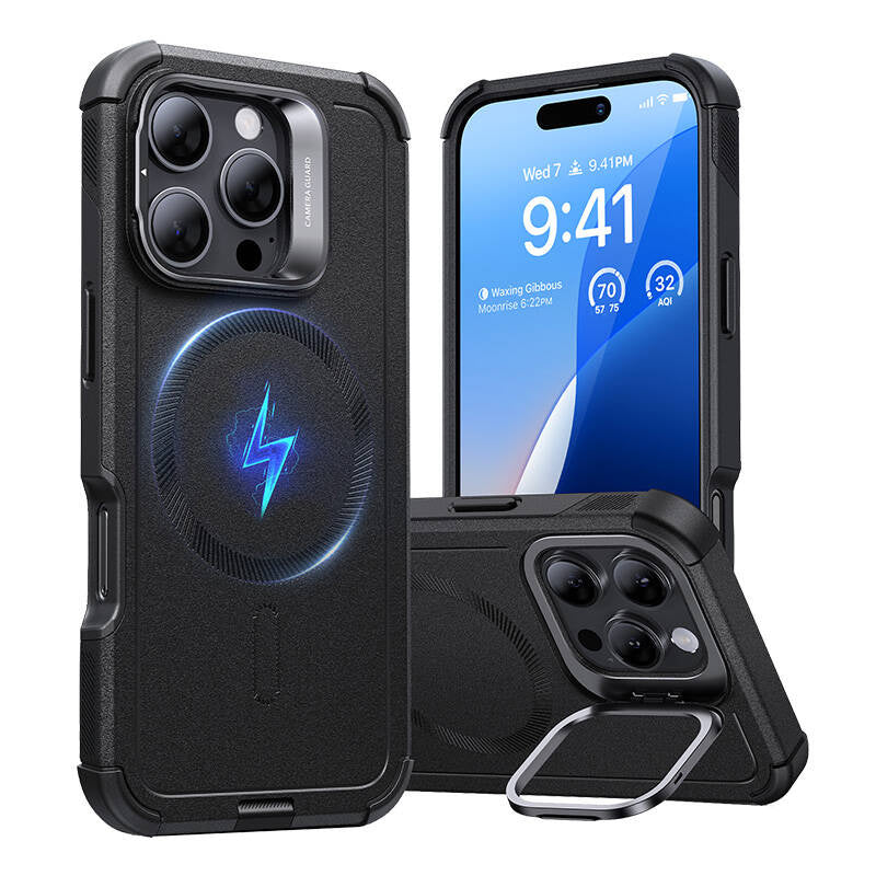 Cyber Tough (HaloLock) ESR case with stand for iPhone 16 Pro Max (black) - Product Image 1
