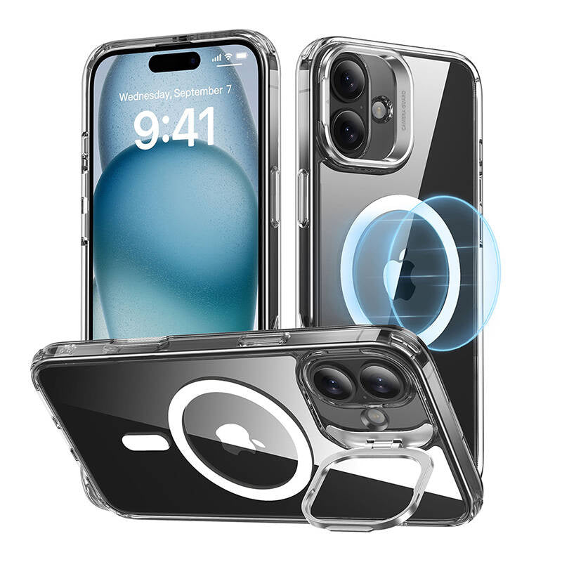 ESR Classic Hybrid (HaloLock) case with stand for iPhone 16 Plus (transparent) - Product Image 1