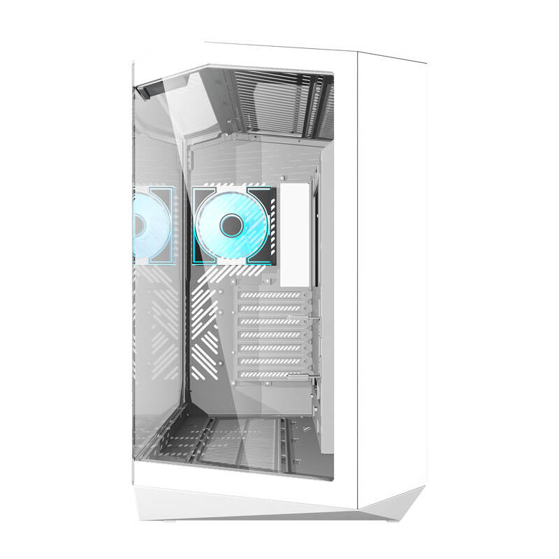 Darkflash DY470 Computergehäuse (weiß) + 4 Lüfter