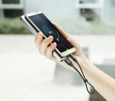 Baseus Nimble flat cable USB / USB-C cable with holder 2A 0.23M black (CATMBJ-01)