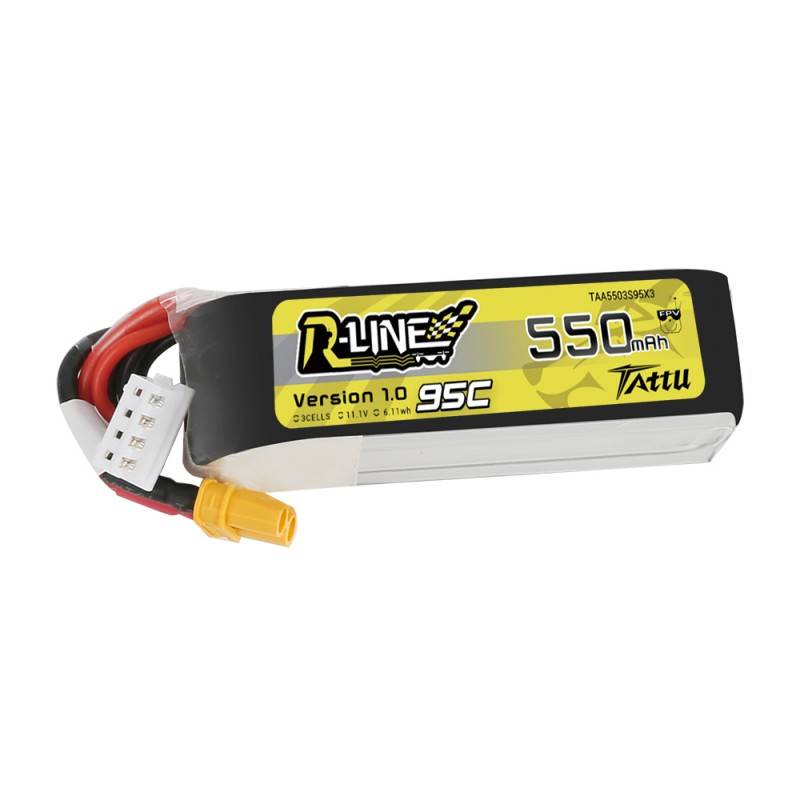 Battery Tattu R-Line 550mAh 11.1V 95C 3S1P XT30 - Image 1