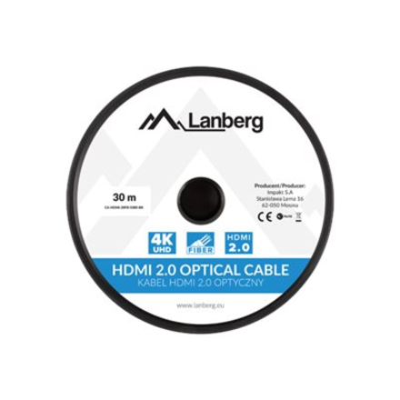 Lanberg HDMI V2.0 Cable | CA-HDMI-20FB-0300-BK | HDMI to HDMI | 30 m
