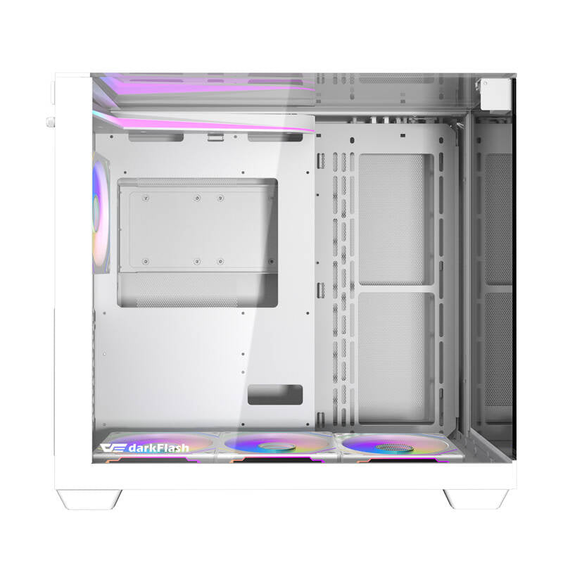 Darkflash TH285 Computergehäuse (weiß) + 4 Lüfter