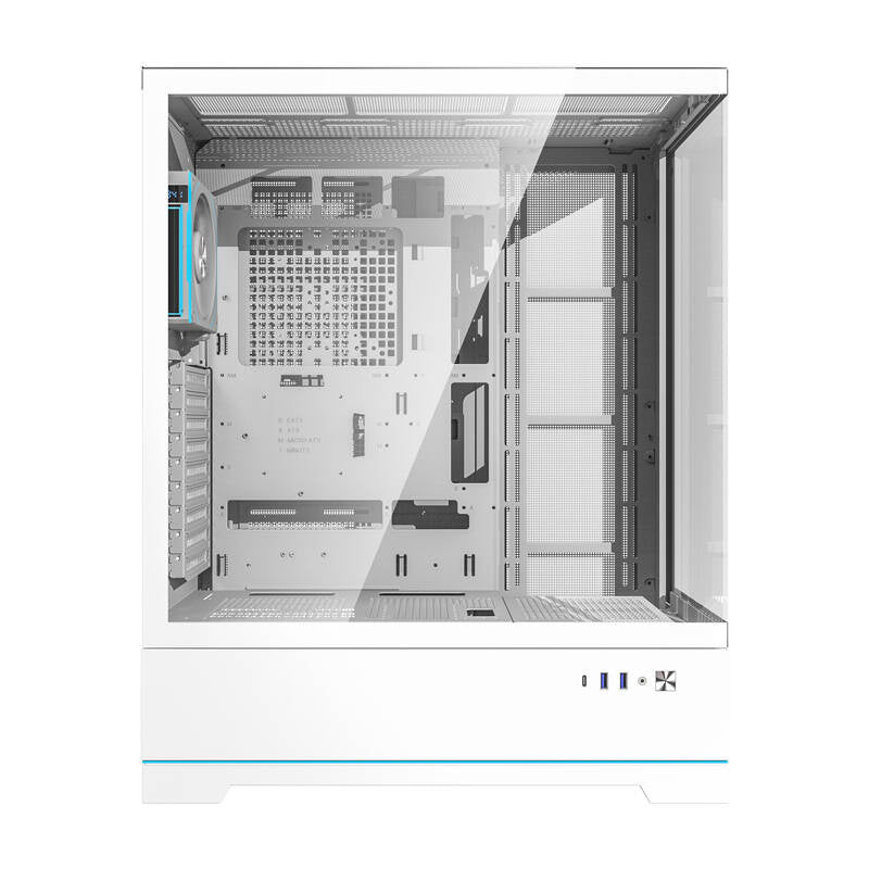 Darkflash DY451L PRO Computergehäuse (weiß) + 1 Lüfter