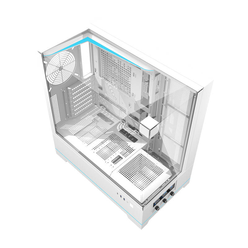 Darkflash DY450 Computergehäuse ohne Lüfter (weiß)