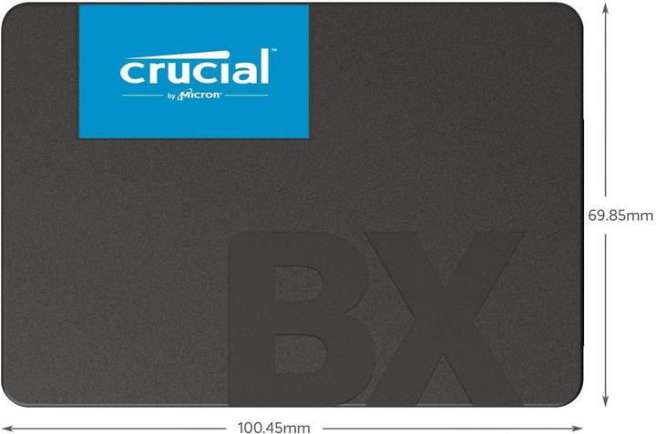 SSD CRUCIAL BX500 240GB SATA 3.0 Write speed 500 MBytes/sec Read speed 540 MBytes/sec 2,5" TBW 80 TB MTBF 1500000 hours CT240BX500SSD1