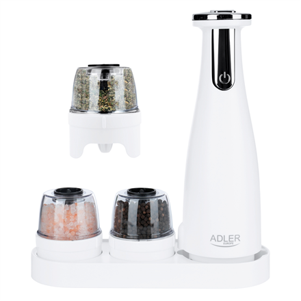Adler | Electric Salt and pepper grinder | AD 4449w | Housing material ABS plastic | 7 W | Lithium | Matte White