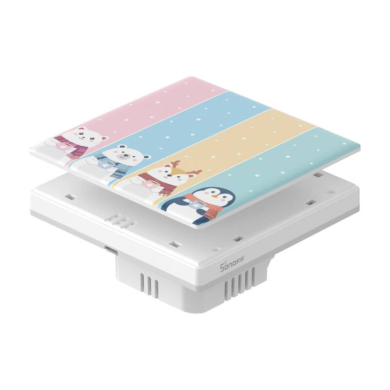 Decorative cover / cap for the T5 SONOFF Cartoon 4C touch switch. - Product Image 4