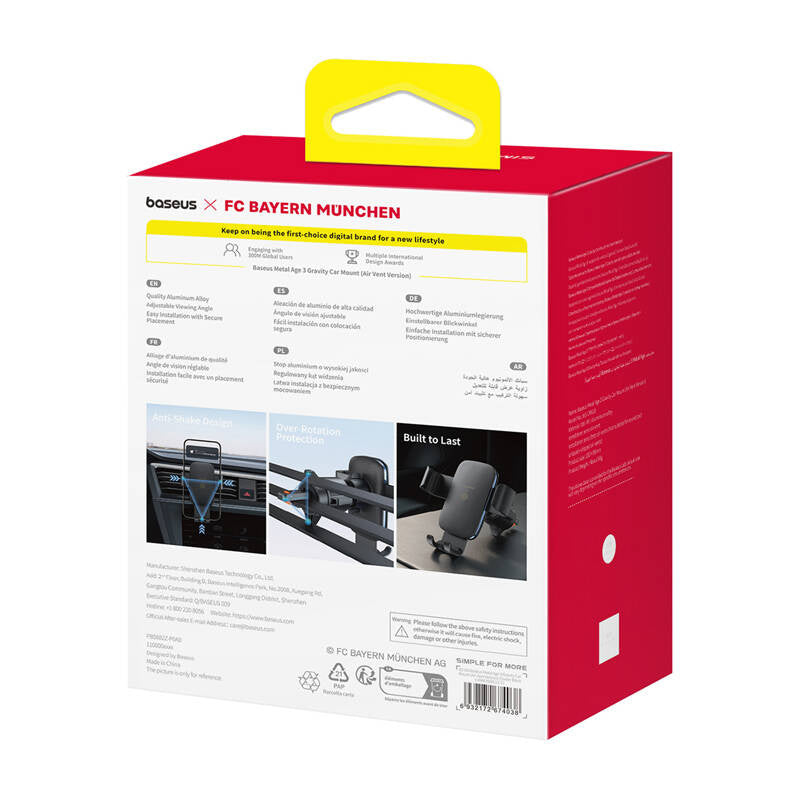 Baseus Metal Age 3 Car Holder (black) Bayern Edition - Product Image 5