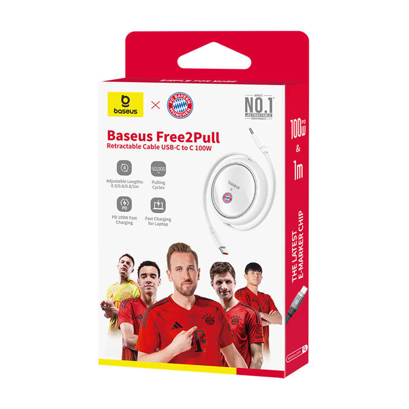 Baseus USB-C to USB-C 100W Charging Cable (White) Bayern Edition - Product Image 7