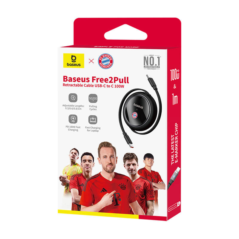 Baseus USB-C to USB-C 100W Charging Cable (Black) Bayern Edition - Product Image 5