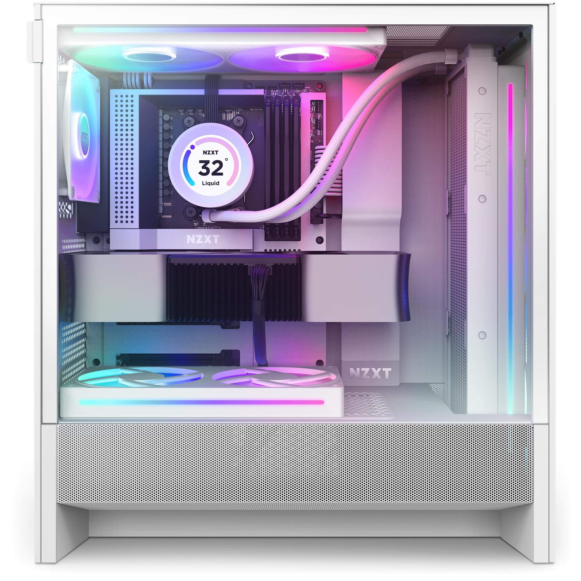 Case NZXT H5 FLOW RGB 2024 MidiTower Case product features Transparent panel Not included ATX EATX MicroATX MiniITX Colour White CC-H52FW-R1