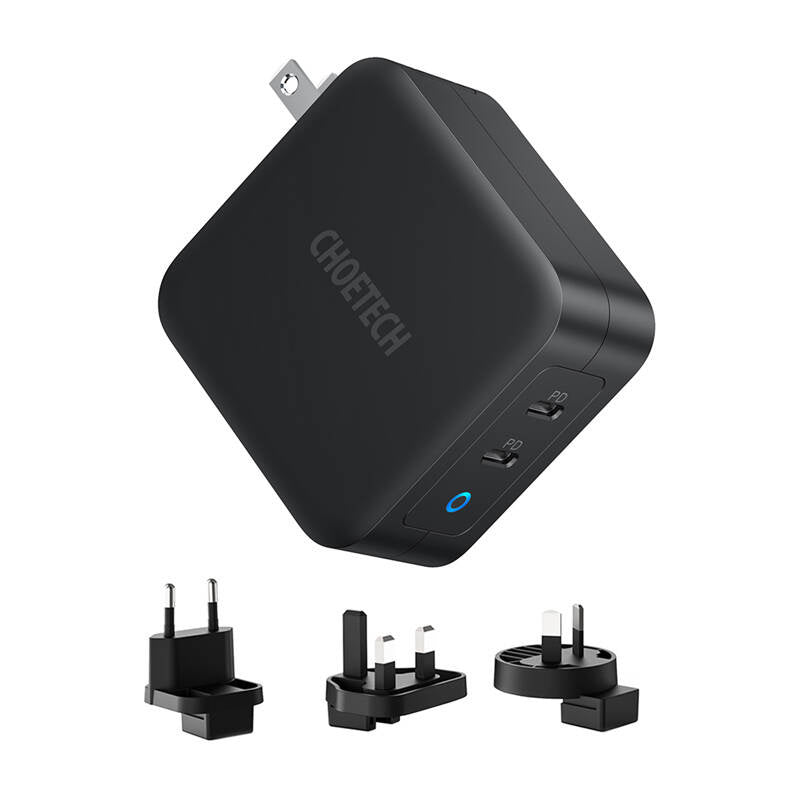 Choetech PD6008 2xUSB-C PD 100W GaN mains charger - Product Image 1