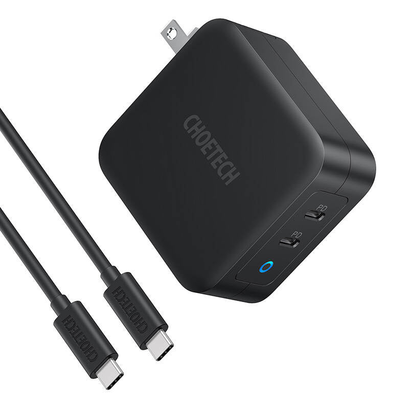 Choetech PD6008 2xUSB-C PD 100W GaN mains charger - Product Image 4