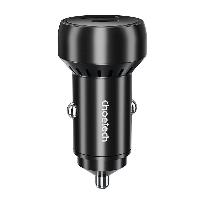 Choetech 60W 2xUSB-C+USB-A car charger (black) - Product Image 2