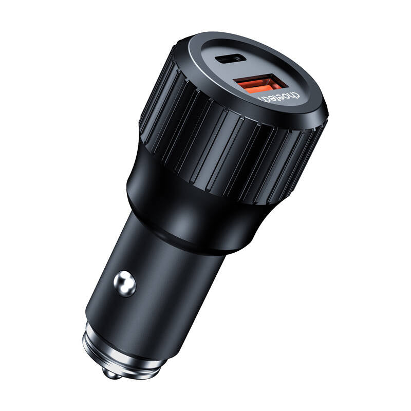 Choetech 63W Dual USB-C 45w+ USB-A 18w fast car charger (black) - Product Image 1