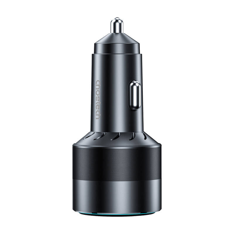 Choetech 63W Dual USB-C 45w+ USB-A 18w fast car charger (black) - Product Image 2