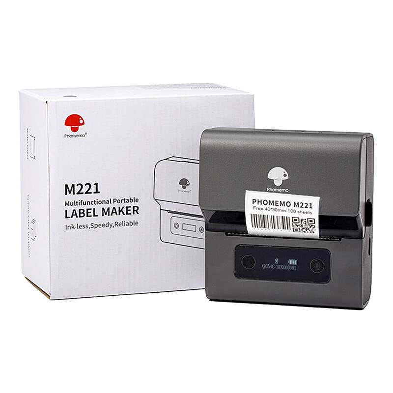 Phomemo M221 portable label printer (gray-black) - Product Image 1