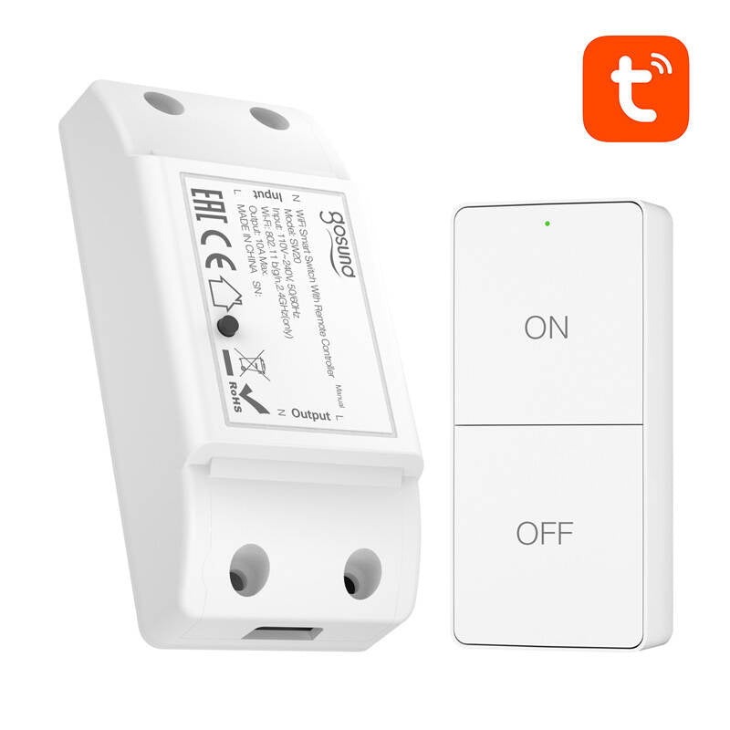 Gosund SW20 10A WiFi Smart Switch + Remote Control, Tuya - Product Image 2