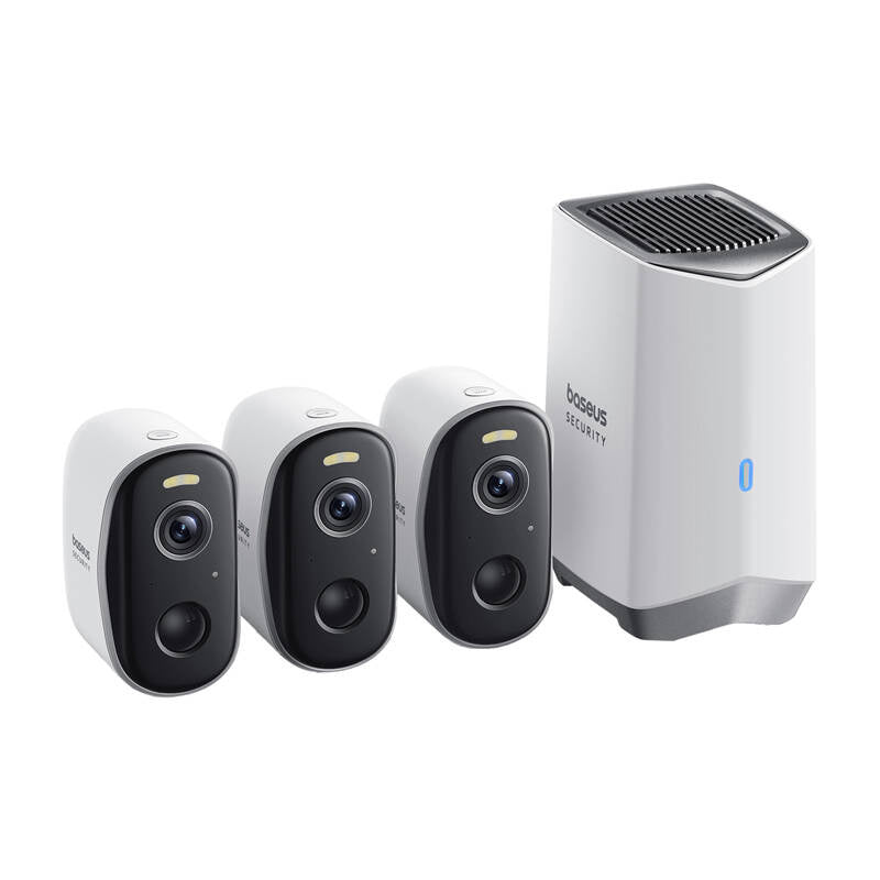N1 Baseus 2K outdoor camera set of 3 (white) - Product Image 2