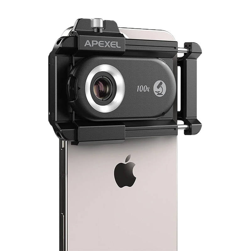 3x CPL lens / microscope for smartphone Apexel APL-MS3IN1, 200x / 150x / 100x - Product Image 2