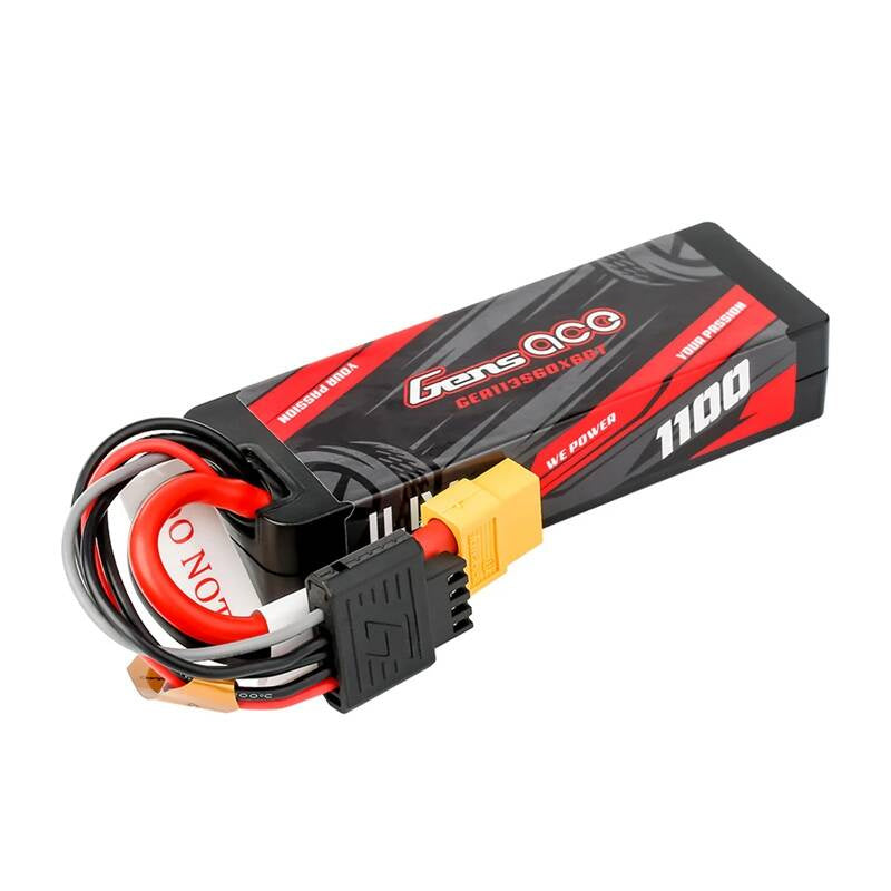 Lipo Gens ace G-Tech 1100mAh 11.1V 3S1P 60C GRP-76 Hardcase Battery with XT60 Plug - Product Image 3
