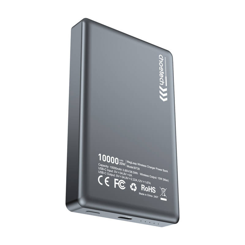 Choetech powerbank B739 10000mAh 20W PD thin (black) - Product Image 2