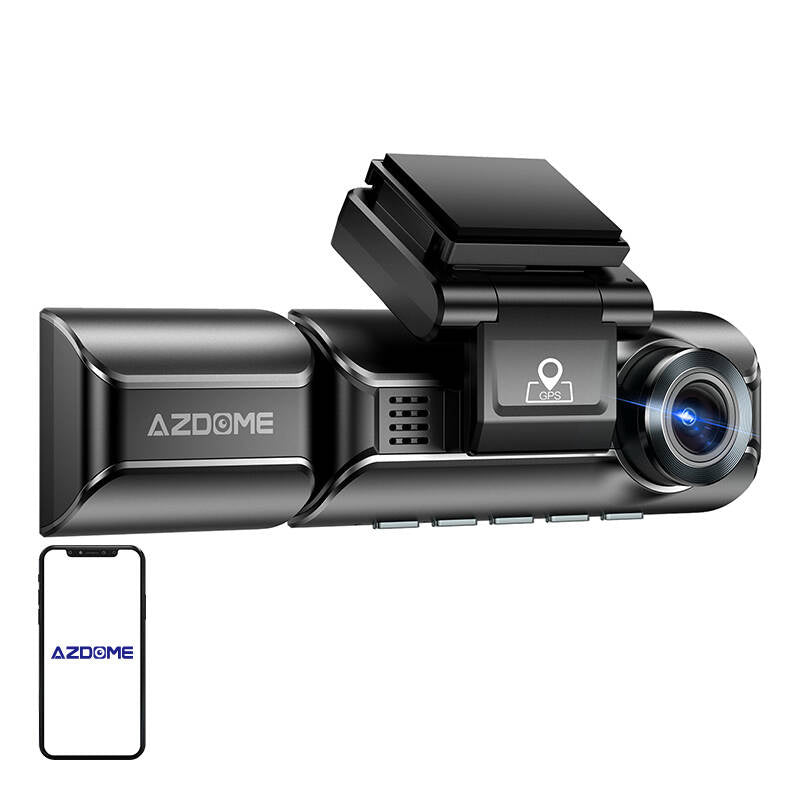 Azdome 550Pro Frontkamera 4K, Rückkamera 1080p und interne IR-Kamera, WiFi 5G/2.4G, GPS, G-Sensor, USB-C + 64GB Speicherkarte