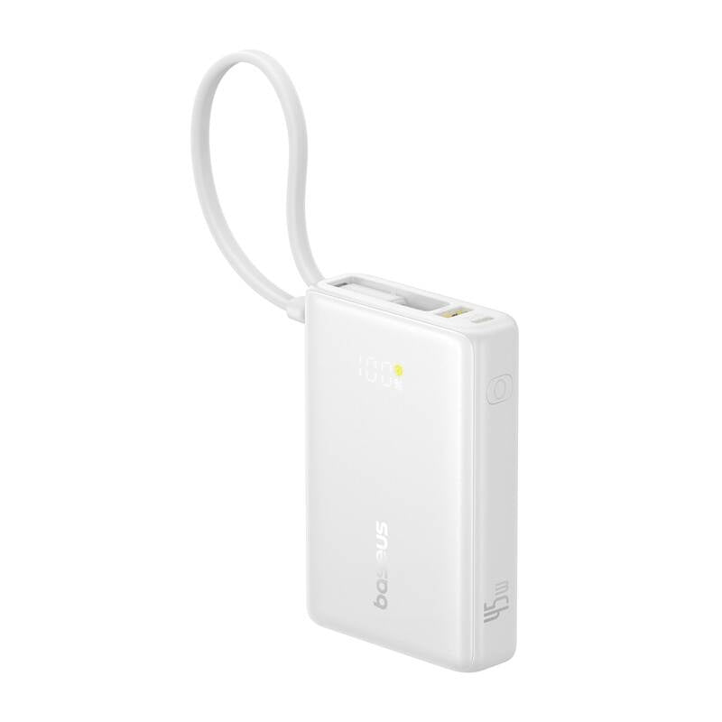 Powerbank Baseus PicoGo Digital Display 10000mAh 45W (biały) - Product Image 1