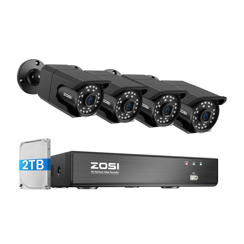 Set of four IP cameras ZOSI C105 WiFi 8MP + recorder + HDD 2TB - Product Image 2