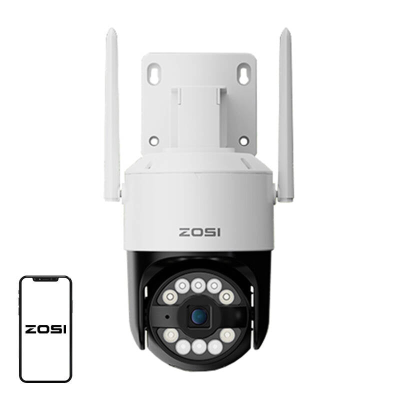 ZOSI C296 WiFi 8MP dual Pan Tilt IP66 outdoor camera + 32GB microSD card - Product Image 1