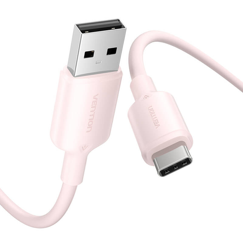 USB 2.0 A to USB-C 3A cable Vention CTQPH 2M (pink) - Product Image 2