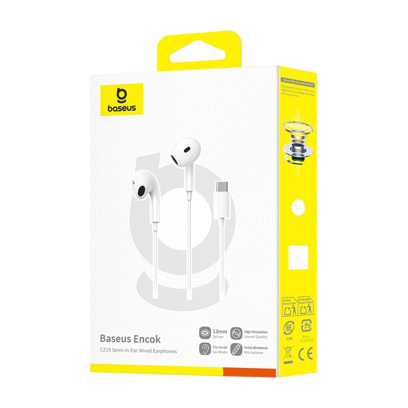 Baseus Encok CZ19 Wired In-Ear Headphones White - Product Image 6