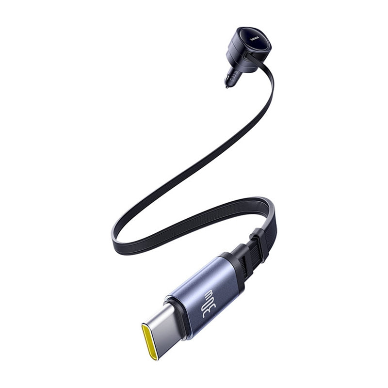 Baseus Enjoyment Max car charger with USB-C+USB-C cables 60W Black - Product Image 6