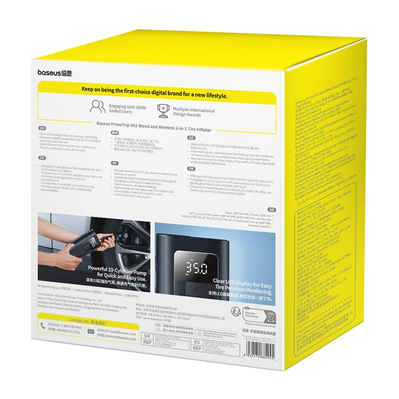 Baseus PrimeTrip VA1 2-in-1 pump with flashlight black - Product Image 9