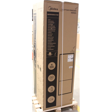 SALE OUT. Midea MDRB369FGE01 Refrigerator, E, Freestanding, Combi, Height 177.3 cm, Fridge net L, Freezer net L, White |