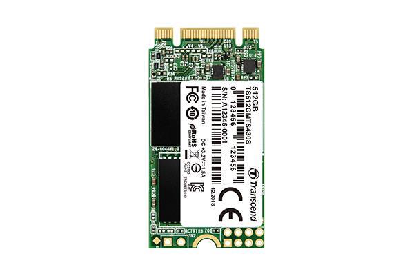 SSD TRANSCEND 430S 256GB M.2 SATA 3.0 TLC Write speed 400 MBytes/sec Read speed 530 MBytes/sec MTBF 1000000 hours TS256GMTS430S